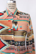 Leslie Southwestern Fitted Buttondown S/M