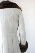 White Leather Penny Lane Coat S/M