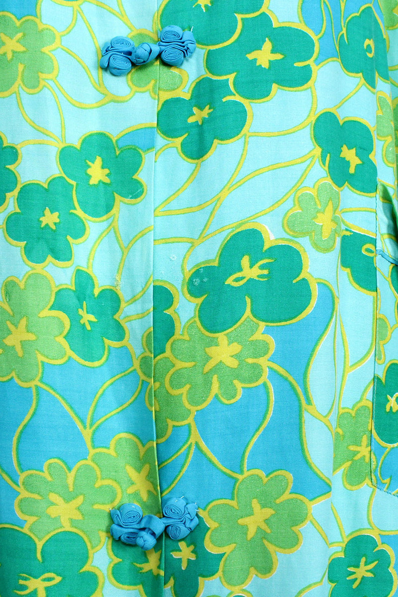 Turquoise Lime Floral Robe Jacket
