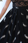 Olivia Metallic Feather Skirt L