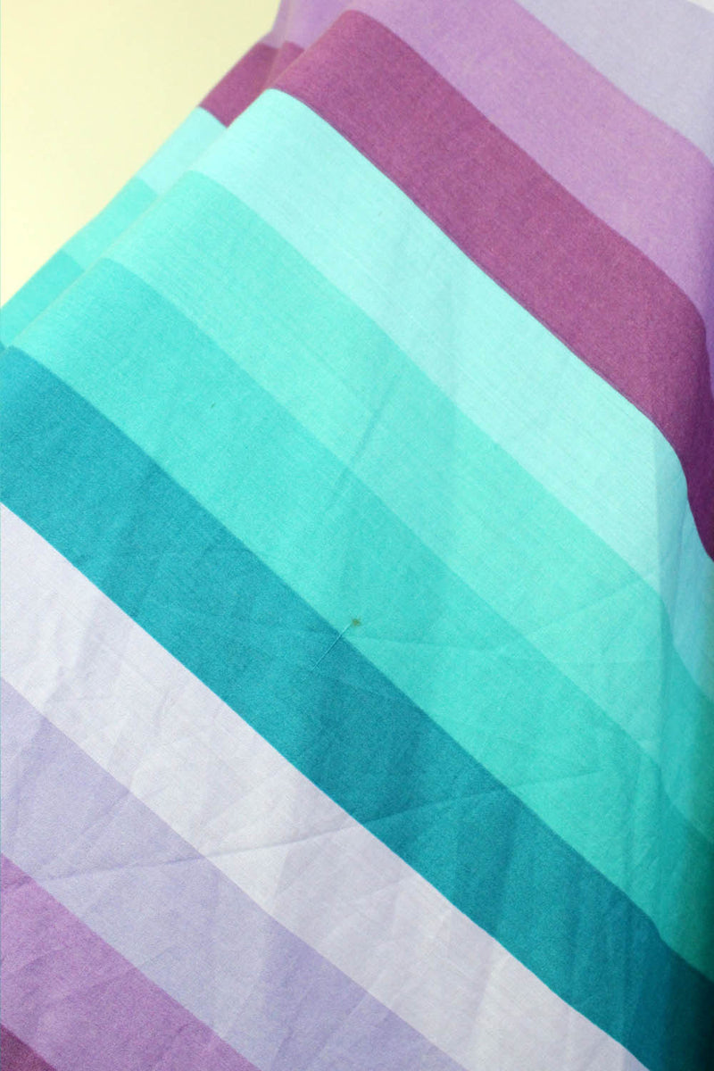 70s Ombre Striped Sundress M