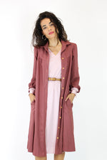 Raspberry Shirtdress w/ Pockets