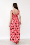 Watercolor Floral Pink Sequined Maxi S