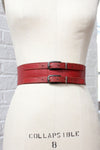 Red Leather Harness Belt