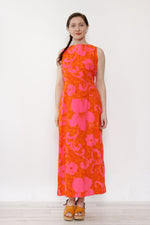 Tohki Hawaiian Caped Maxi Dress M/L