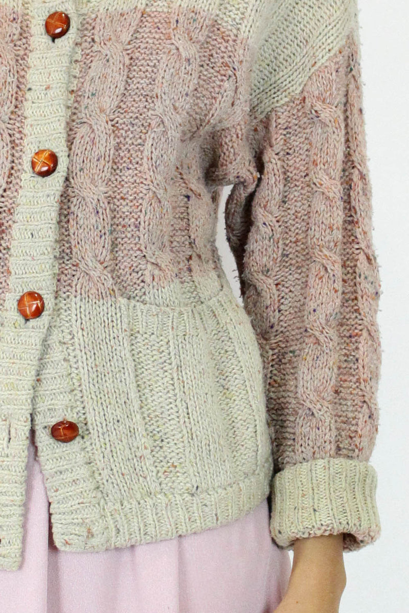 Oatmeal Nubby Cardigan M