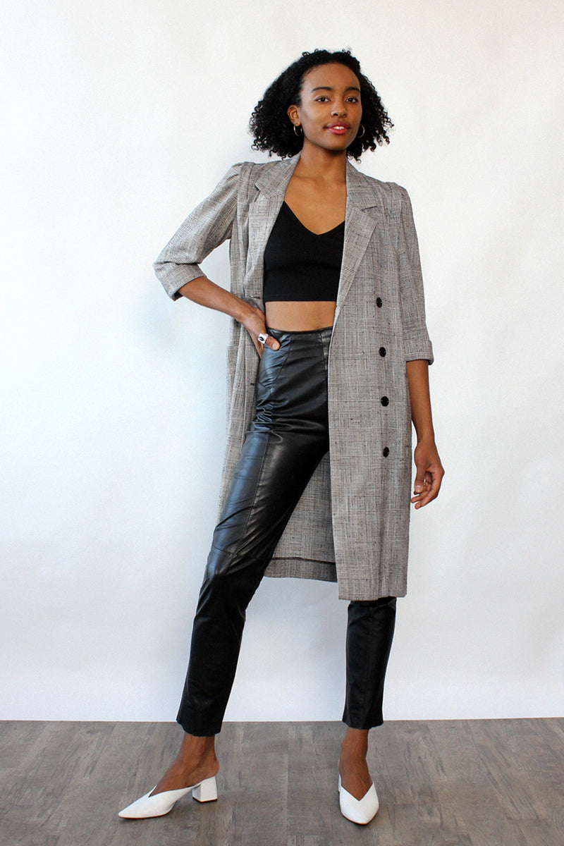 Glen Plaid Dress/Duster S/M