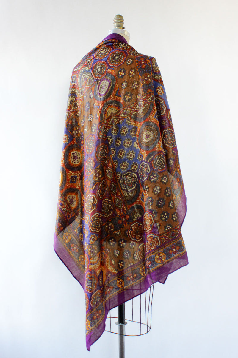 Royal Metallic Paisley Scarf