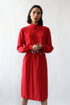 Mulqueen Cranberry Silk Dress XS-M