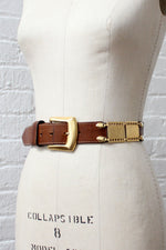 Spanish Leather Brass Hinge Belt