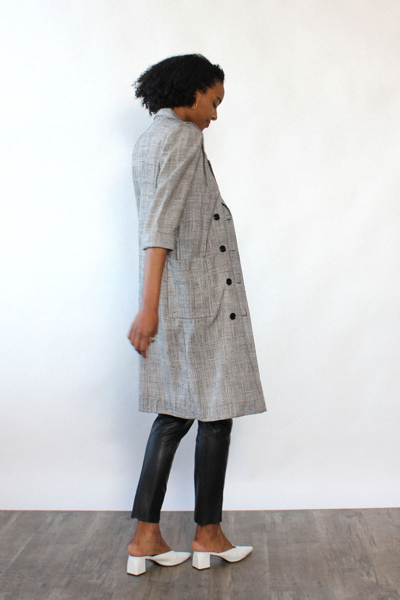 Glen Plaid Dress/Duster S/M