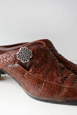 Brighton Woven Leather Mules 9