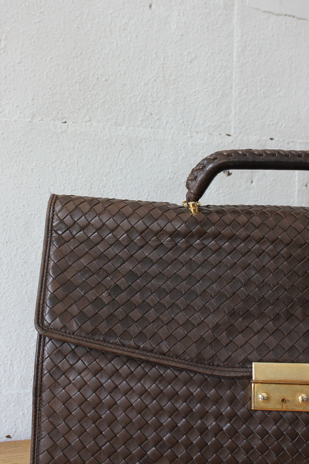 Woven Leather Briefcase
