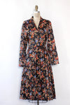 Pleated Fall Shirtwaist Dress L/XL
