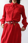 Mulqueen Cranberry Silk Dress XS-M
