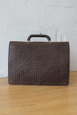 Woven Leather Briefcase