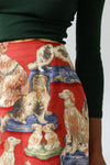 Fancy Dog Print Skirt M