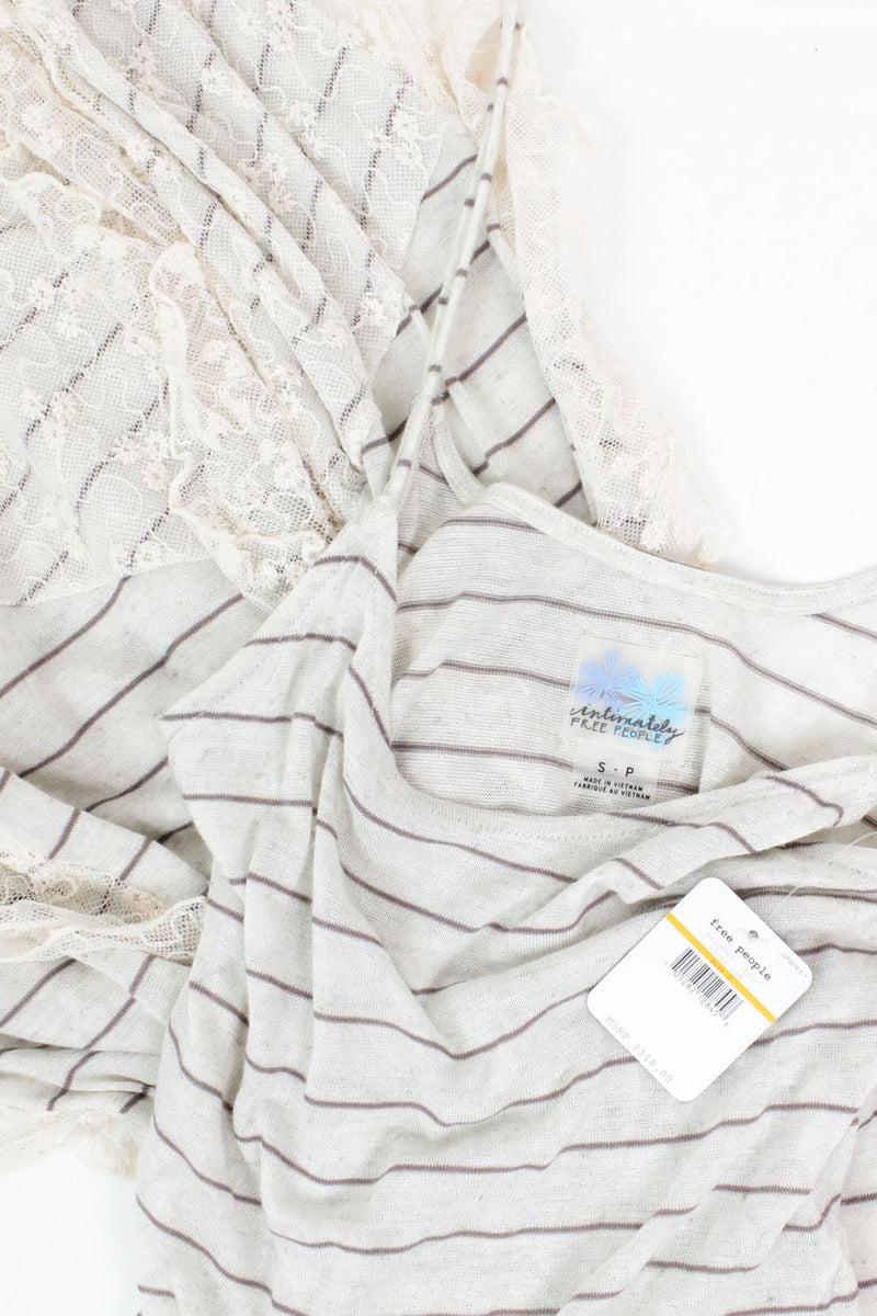 Free People Striped Lace Slipdress S