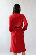 Mulqueen Cranberry Silk Dress XS-M