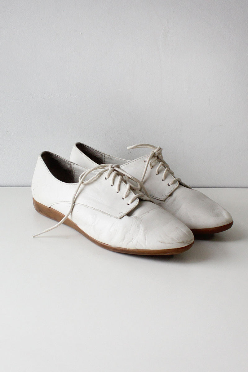 Ivory Leather Oxfords 8