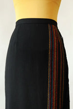 Black Fringe Blanket Skirt M/L