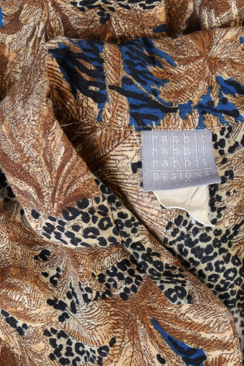 Mixed Nature Print Flare Dress S-S/M