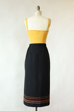 Black Fringe Blanket Skirt M/L