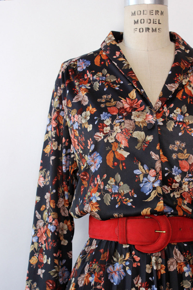 Pleated Fall Shirtwaist Dress L/XL
