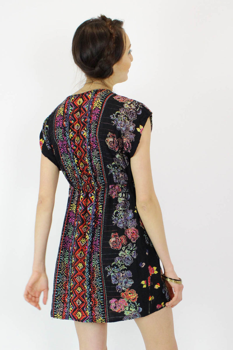 mixed print dress