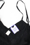 Embroidered Black Slipdress S