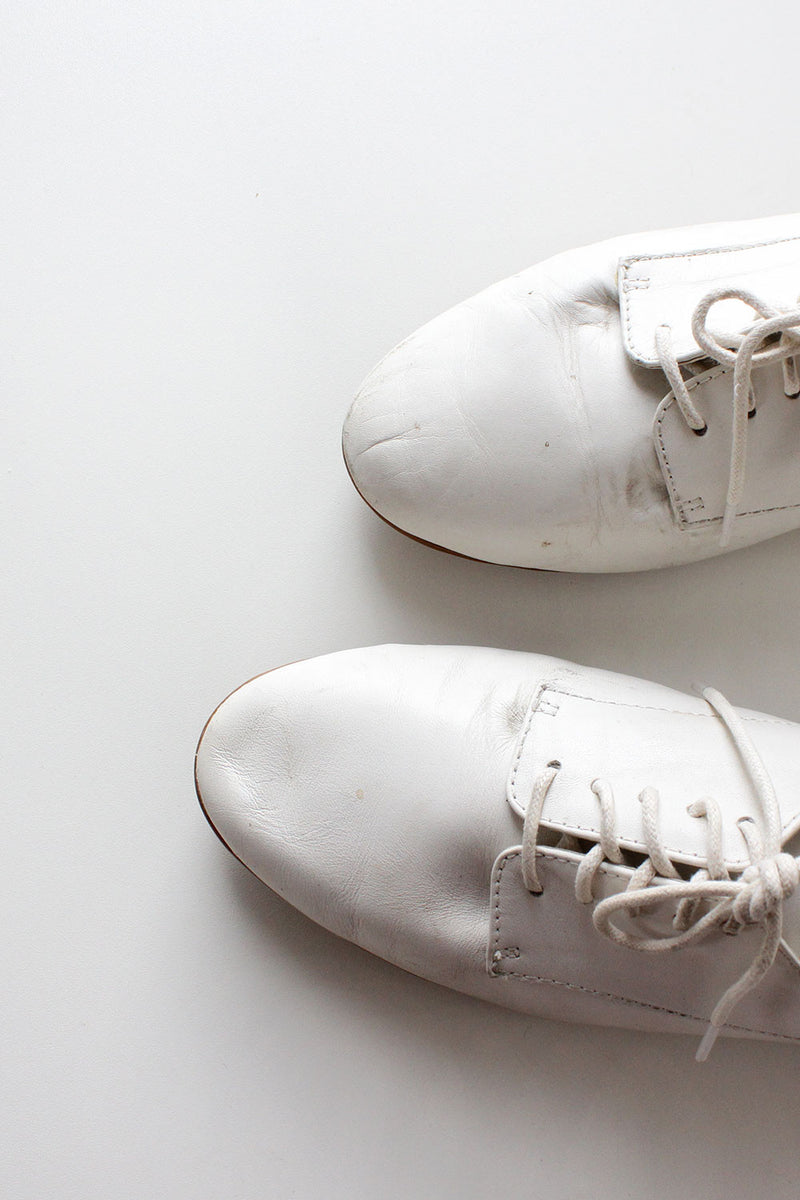 Ivory Leather Oxfords 8