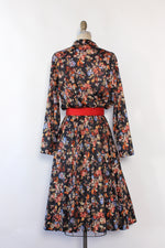 Pleated Fall Shirtwaist Dress L/XL