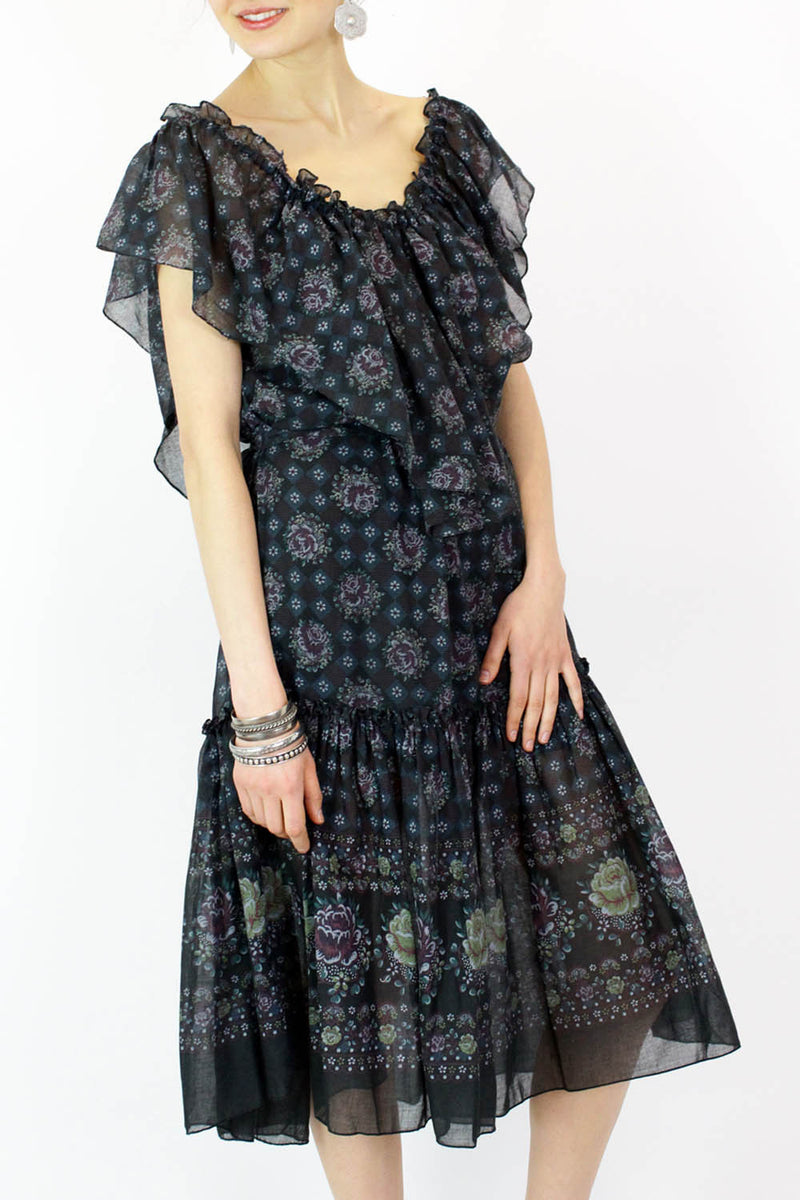 vintage off shoulder dress