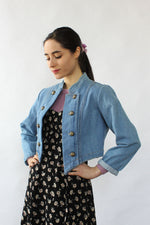 Denim Cropped Band Jacket XS/S