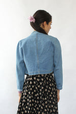 Denim Cropped Band Jacket XS/S