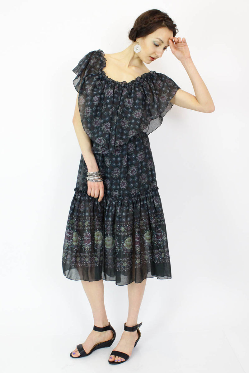 70s floral dress