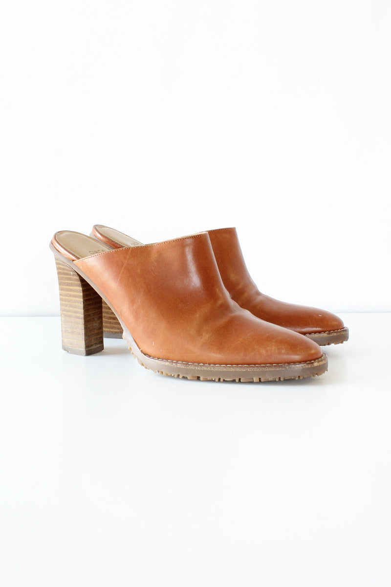 Joan & David Toffee Mules 6 1/2 - 7