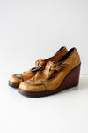 Ashbury Leather Wooden Wedges 8