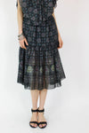 floral ruffle dress detail