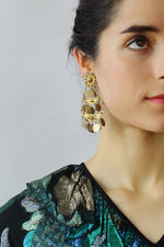 Grecian Coin Chandelier Earrings