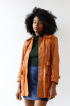 Saffron Leather Car Coat M