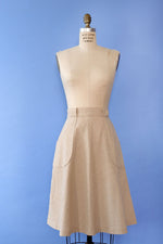 Oatmeal A-line Skirt S