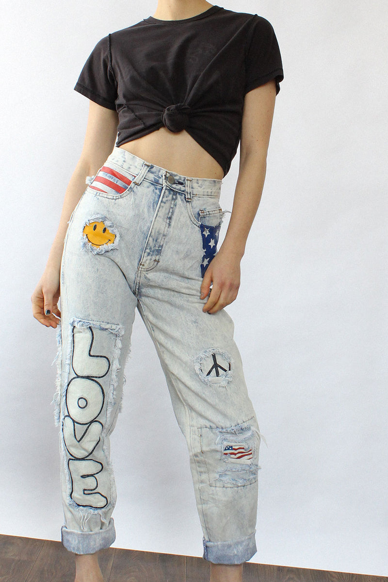 Joujou Stonewash Smiley Jeans XS