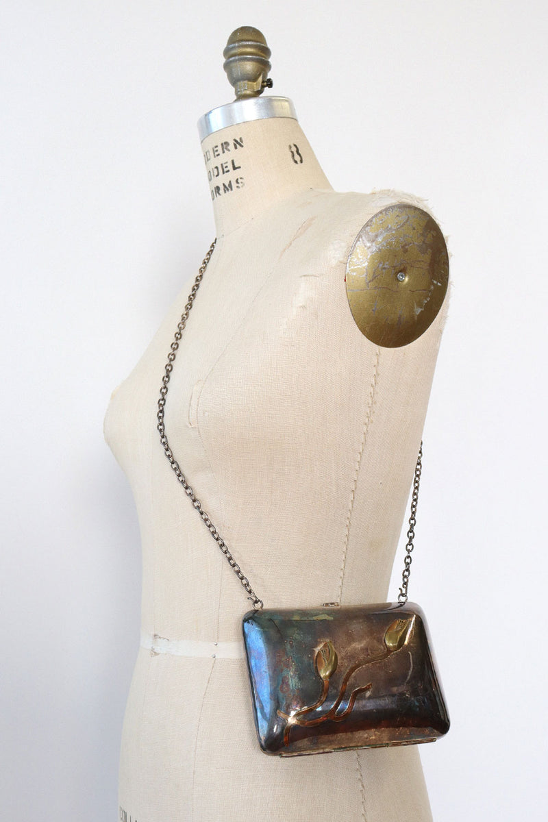Mexican Metal Flower Purse