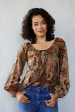 Chelsea Batik Bishop Sleeve Top M/L