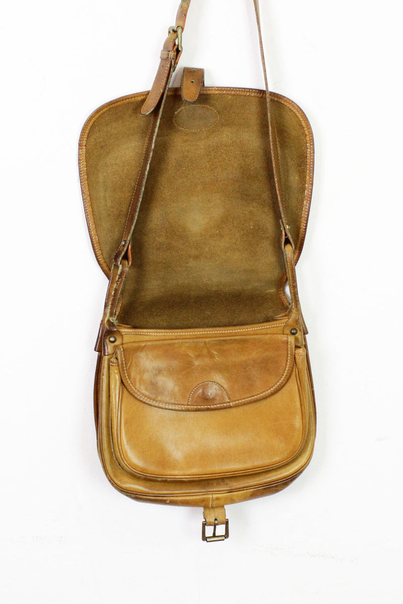 J.G. Hook Honey Leather Saddle Bag