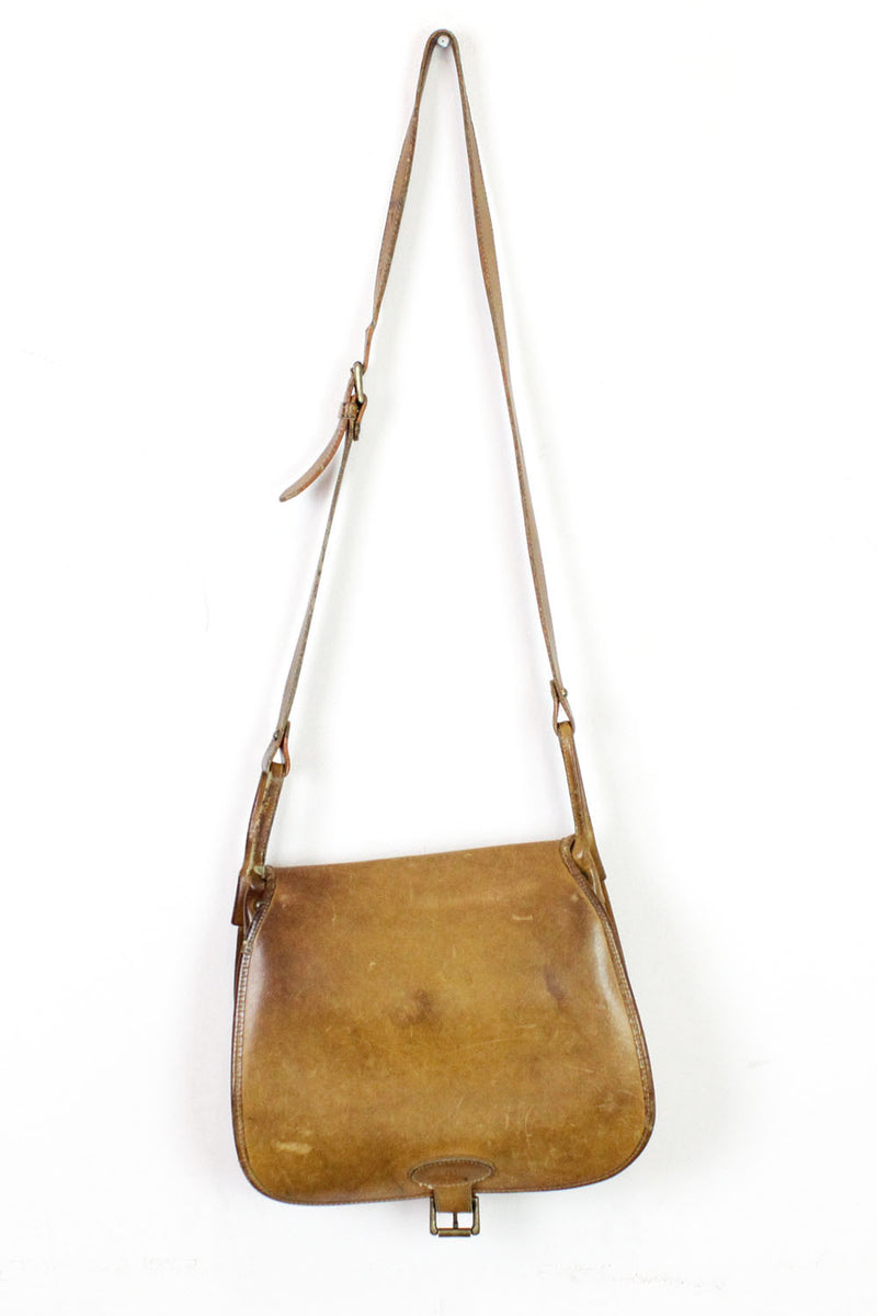 J.G. Hook Honey Leather Saddle Bag