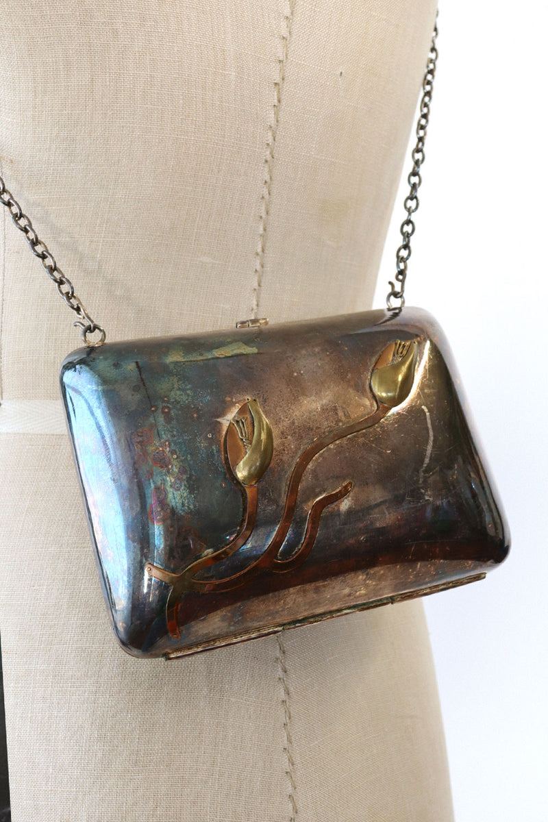 Mexican Metal Flower Purse