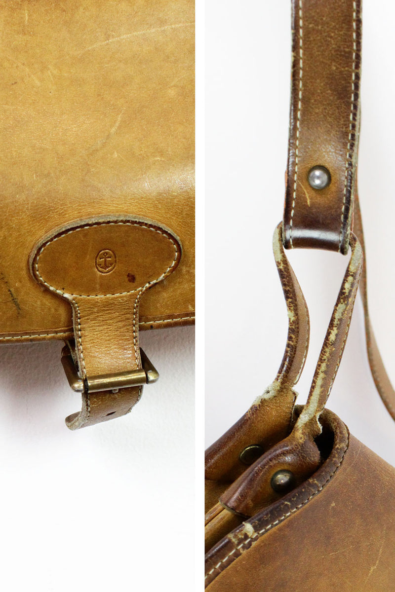 J.G. Hook Honey Leather Saddle Bag