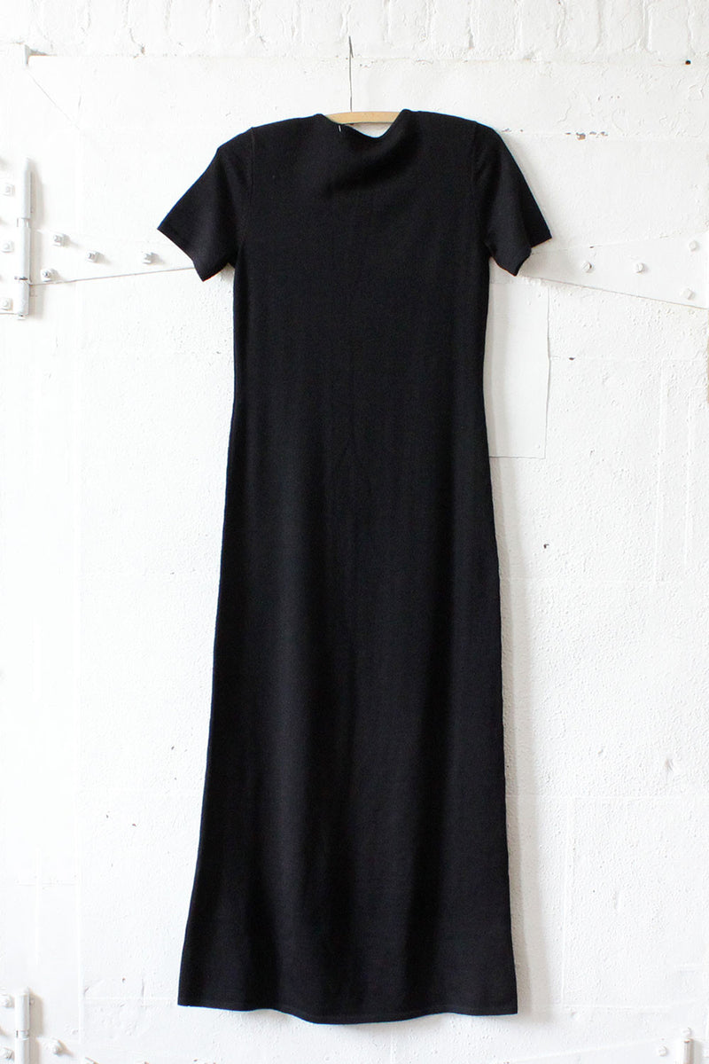 Jet Black Column Sweaterdress XS
